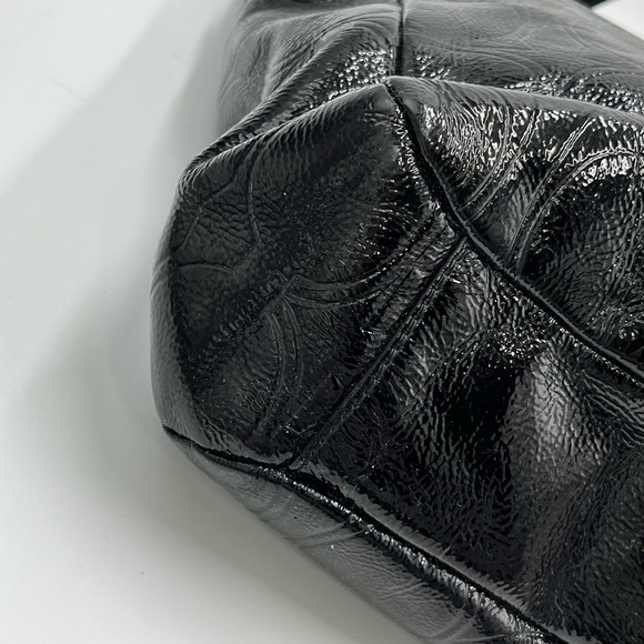 Authentic Coach Black Signature Embossed Patent leather N/S Gallery Tote F19818 - Picture 9 of 16
